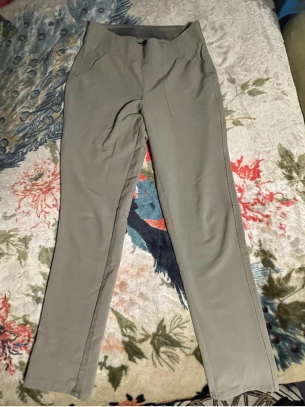 Weatherproof Straight-Leg Olive Green Dress Pants